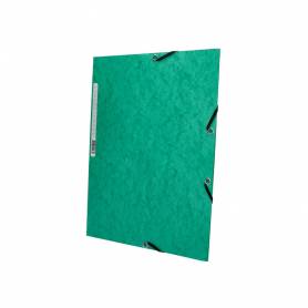Carpeta q-connect gomas kf02168 carton simil-prespan solapas 320x243 mm verde