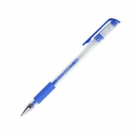 Boligrafo q-connect tinta gel azul 0,7 mm sujecion de caucho
