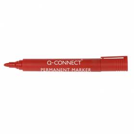 Rotulador q-connect marcador permanente rojo punta redonda 3.0 mm