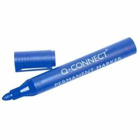 Rotulador q-connect marcador permanente azul punta redonda 3.0 mm