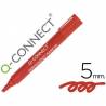 Rotulador q-connect marcador permanente rojo punta biselada 5.0 mm - KF26044