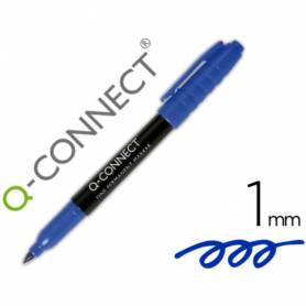 Rotulador q-connect para cd/dvd punta fibra permanente azul punta redonda 1,0 mm