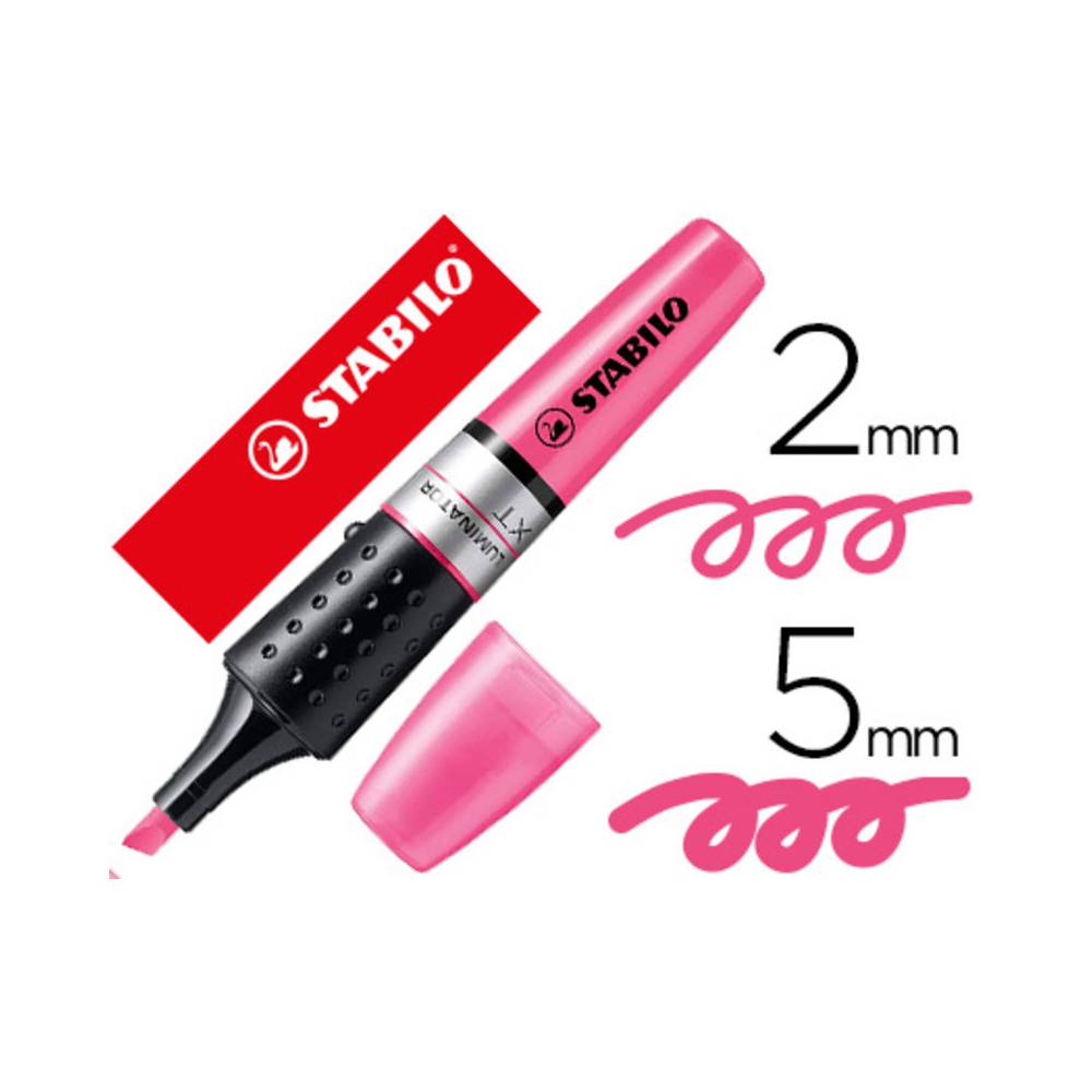 Rotulador stabilo boss luminator rosa tinta liquida