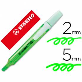 Rotulador stabilo marcador fluorescente swing cool verde