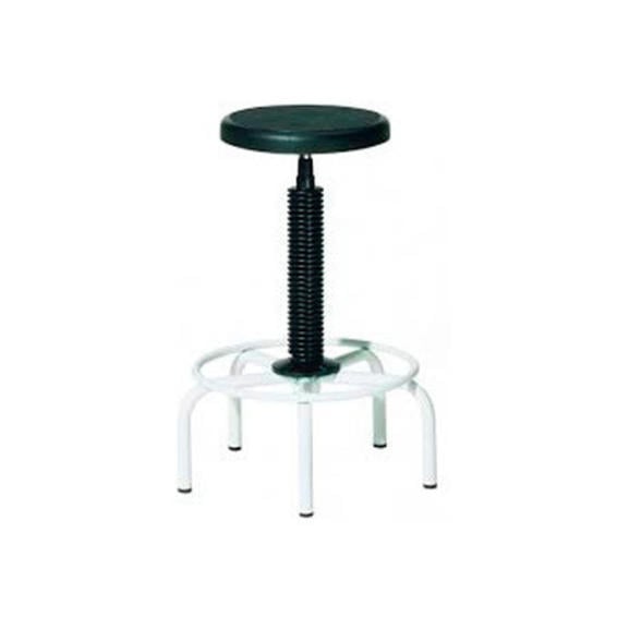 Taburete rocada estructura metalica regulable en altura asiento en pvc negro con base de 5 pies altura maxima 80 cm