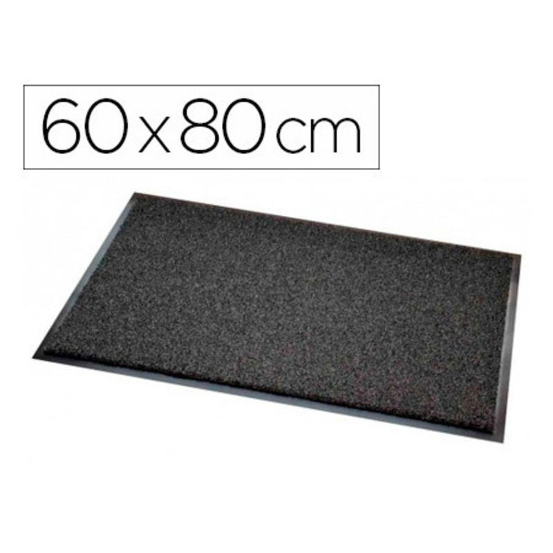 Alfombra para suelo paperflow texturizado antipolvo ecologica material reciclado gris 60x80 cm