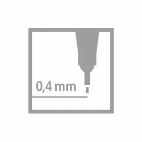 Rotulador stabilo punta de fibra point 88 gris oscuro 0,4 mm