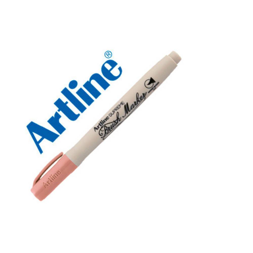 Rotulador artline supreme brush pintura base de agua punta tipo pincel trazo variable melocoton