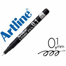 Rotulador artline calibrado micrometrico negro comic pen ek-281 punta poliacetal 0,1 mm resistente al agua