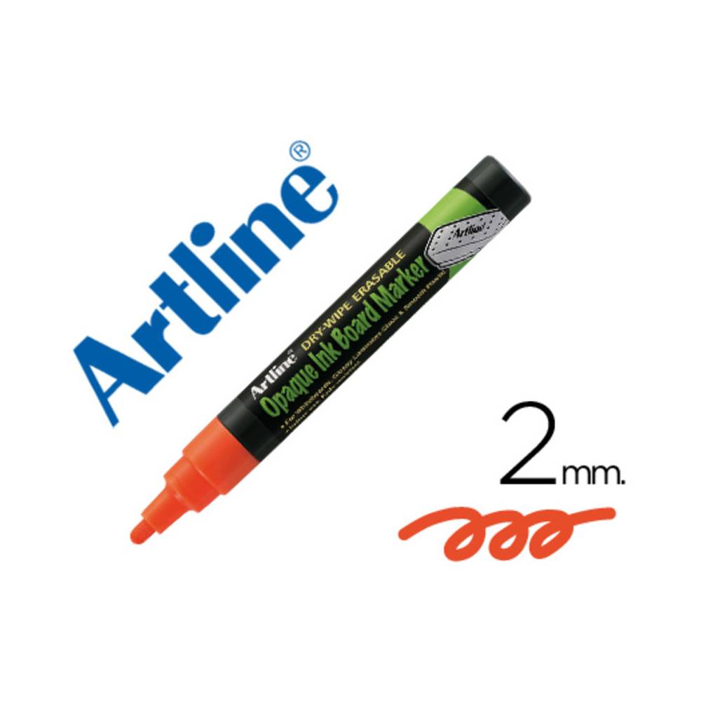 Rotulador artline pizarra verde negra epw-4 na color naranja bolsa de 4 unidades