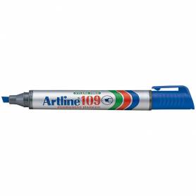 Rotulador artline marcador permanente 109 azul punta biselada