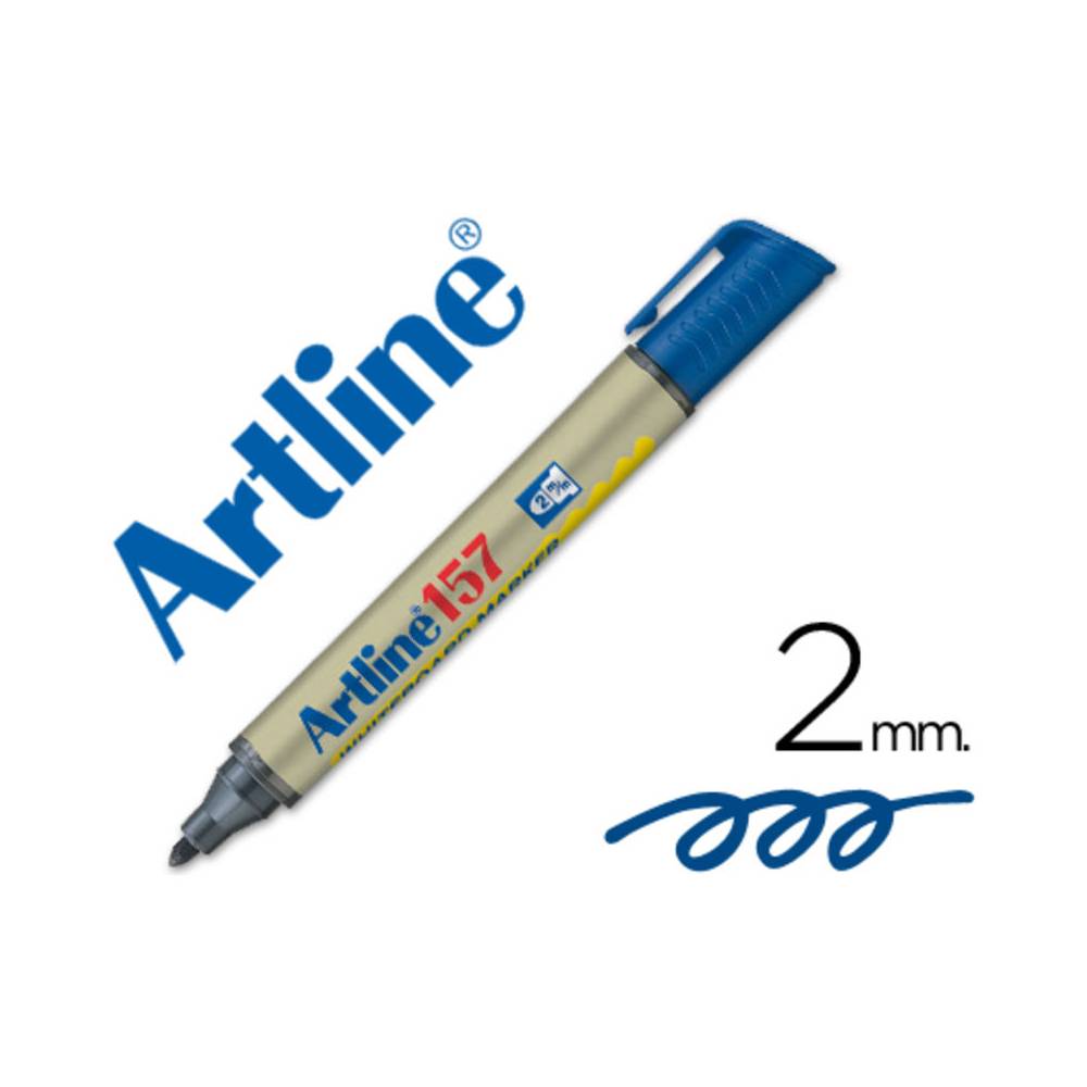 Rotulador artline pizarra ek-157 azul -punta redonda 2 mm