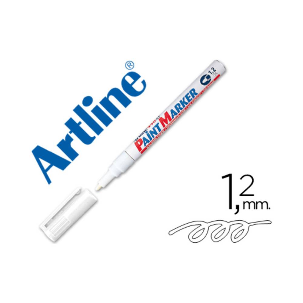 Rotulador artline marcador permanente ek-440 xf blanco punta redonda 1.2 mm metal caucho y plastico