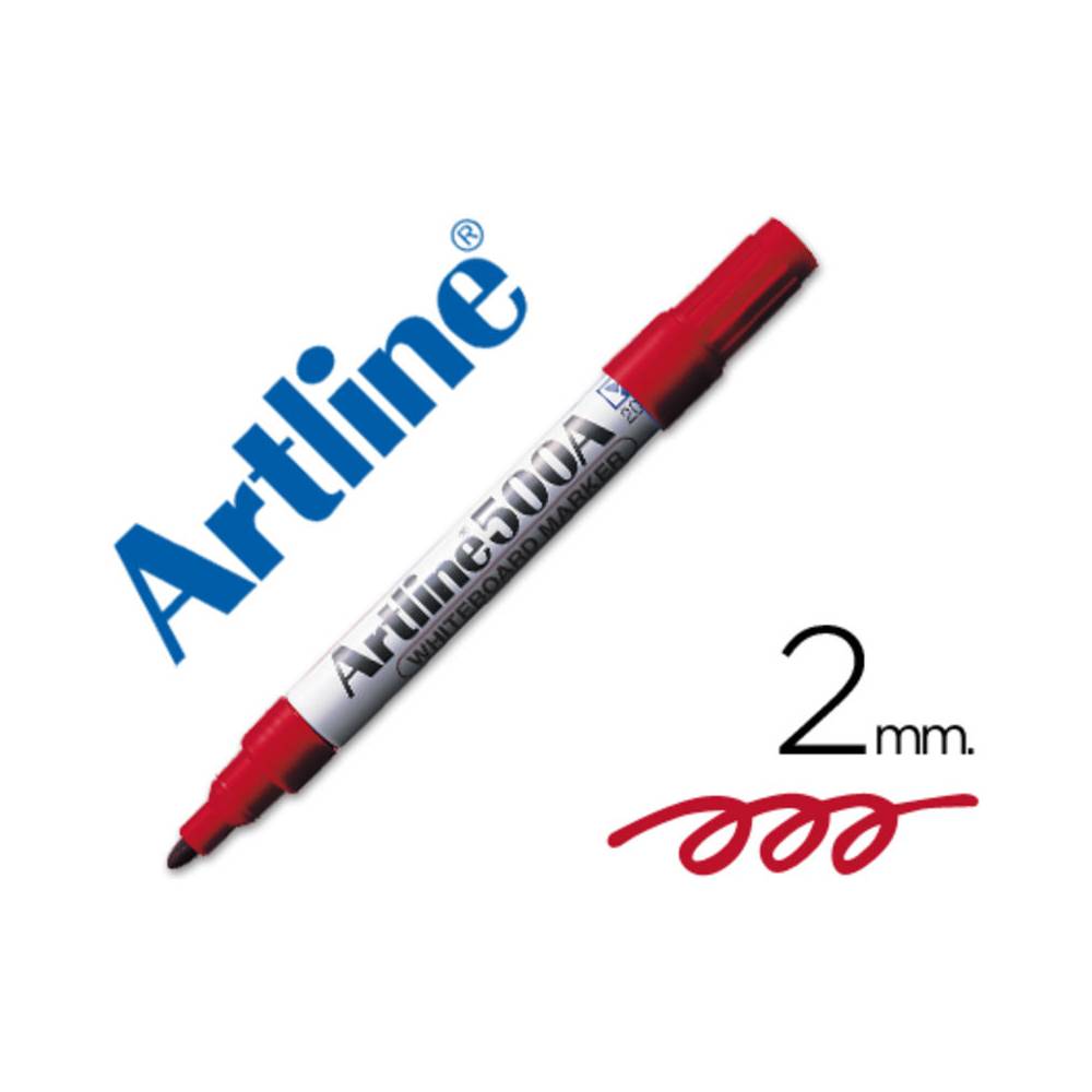 Rotulador artline pizarra ek-500 rojo punta redonda 2 mm recargable