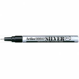 Rotulador artline marcador permanente tinta metalica ek-999 plata punta redonda 0.8 mm