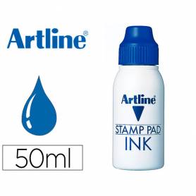Tinta tampon artline azul frasco de 50 cc