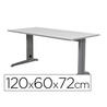 Mesa de oficina rocada metal 2000ac02 aluminio /gris 120x60 cm