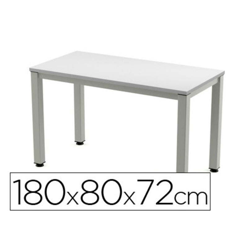 Mesa de oficina rocada executive 2003ad02 aluminio /gris 180x80 cm