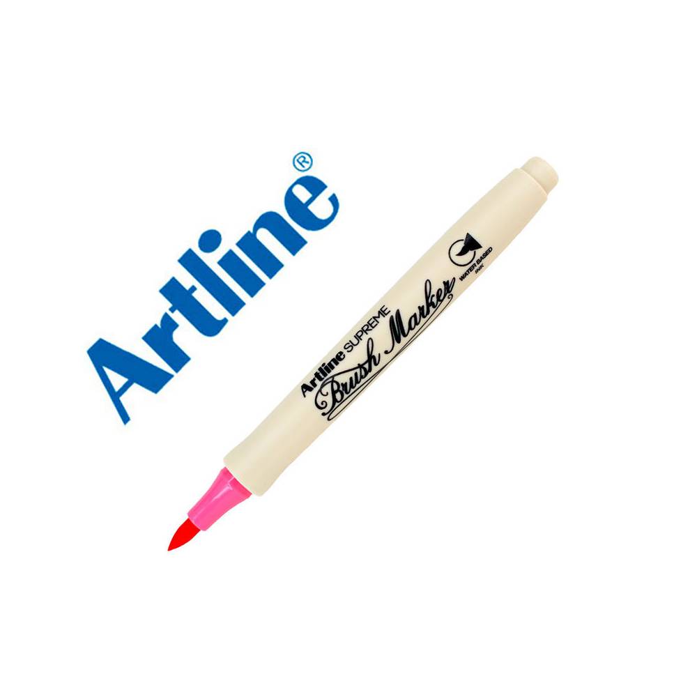 Rotulador artline supreme brush epfs pintura base de agua punta tipo pincel trazo fino rosa