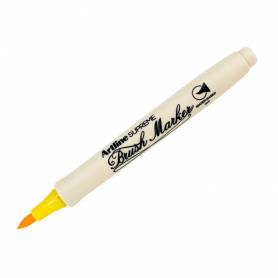 Rotulador artline supreme brush epfs pintura base de agua punta tipo pincel trazo fino amarillo