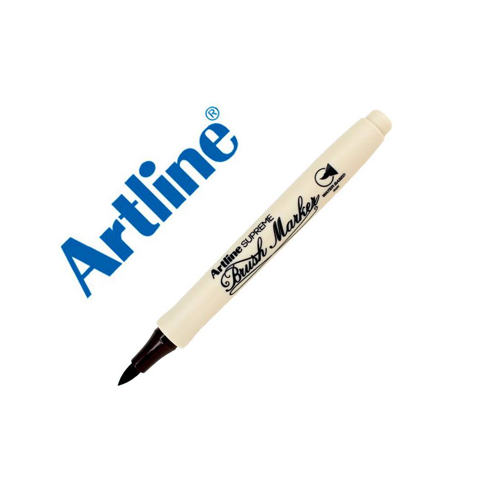 Rotulador artline supreme brush epfs pintura base de agua punta tipo pincel trazo fino marron oscuro