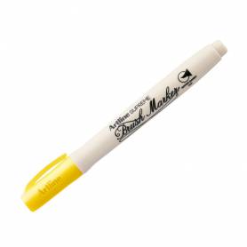 Rotulador artline supreme brush epfs pintura base de agua punta tipo pincel trazo fino amarillo limon