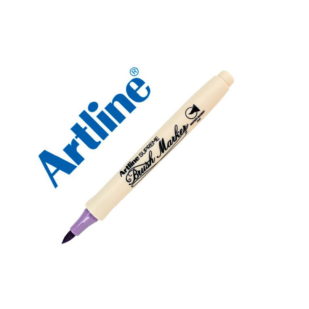 Rotulador artline supreme brush epfs pintura base de agua punta tipo pincel trazo fino purpura claro