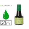 Tinta tampon q-connect verde frasco de 28 ml - KF25104