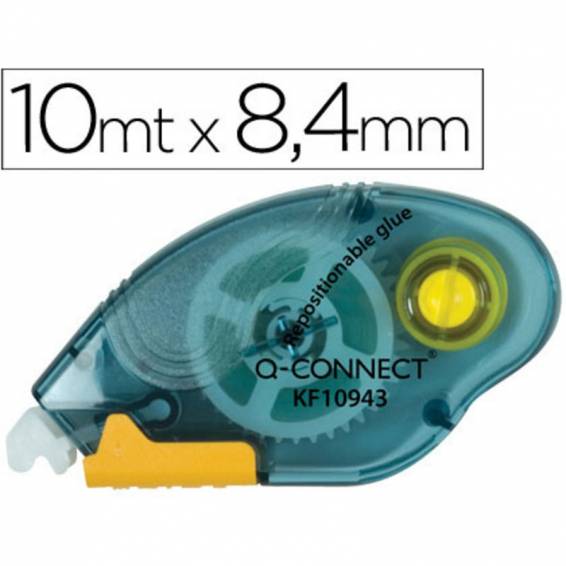 Pegamento q-connect roller compact no permanente 6,5 mm de ancho x 10 mt unidad