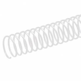 Espiral metalico q-connect blanco 64 5:1 20mm 1,2mm caja de 100 unidades