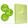 Papel color q-connect din a3 80gr verde neon paquete de 500 hojas - KF18016