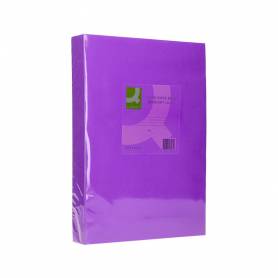 Papel color q-connect din a3 80gr lila paquete de 500 hojas