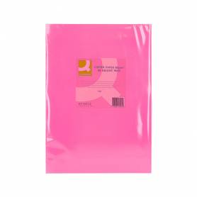 Papel color q-connect din a3 80gr rosa intenso paquete de 500 hojas