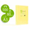 Papel color q-connect din a3 80gr amarillo paquete de 500 hojas - KF18006