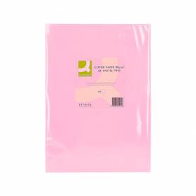 Papel color q-connect din a3 80 gr rosa paquete de 500 hojas