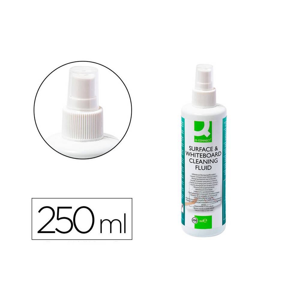 Spray q-connect limpiador de pizarras blancas bote de 250 ml