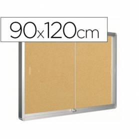 Vitrina de anuncios q-connect marco de aluminio 900 x 1200 mm
