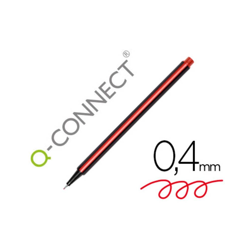 Rotulador q-connect punta de fibra fine rojo 0.4 mm