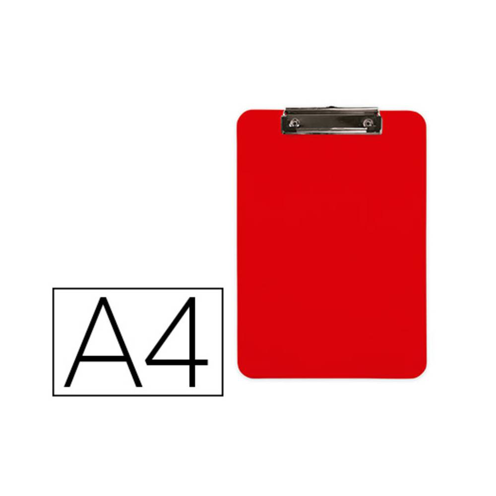 Portanotas q-connect plastico din a4 rojo 2,5mm