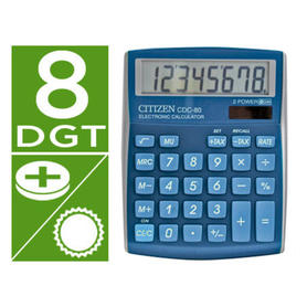 Calculadora citizen sobremesa cdc-80 8 digitos celeste serie wow