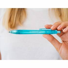 Boligrafo q-connect retractil de plastico reciclado 0,7 mm tinta color azul