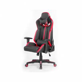 Silla q-connect gaming chair giratoria similpiel regulable en altura color negro rojo 1260+950x570x670 mm