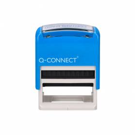 Sello entintado automatico q-connect contabilizado almohadilla 14x38 mm color azul