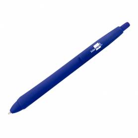 Boligrafo liderpapel gummy touch retractil 1,0 mm tinta azul
