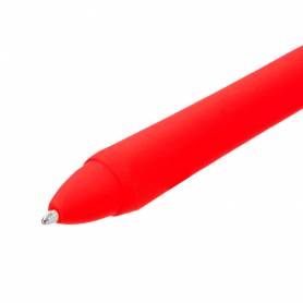 Boligrafo liderpapel gummy touch retractil 1,0 mm tinta roja