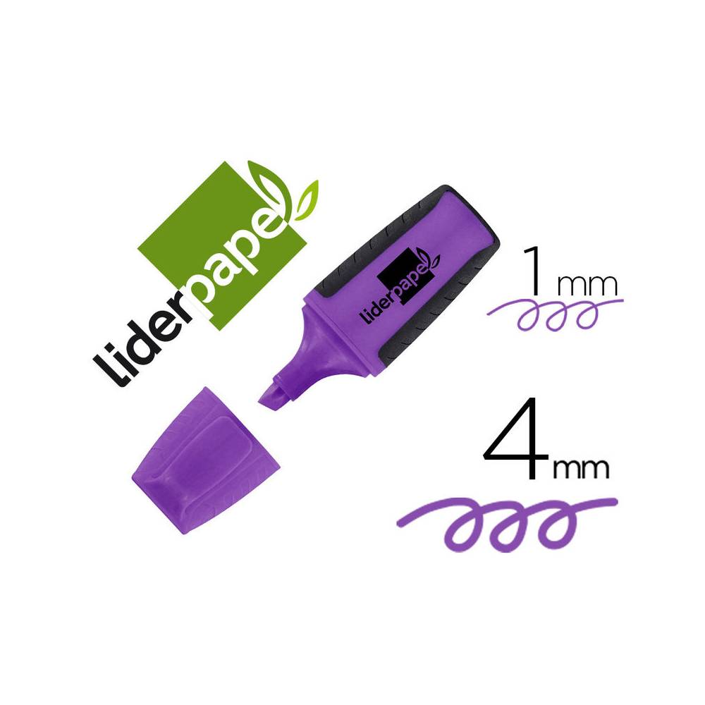Rotulador liderpapel mini fluorescente violeta