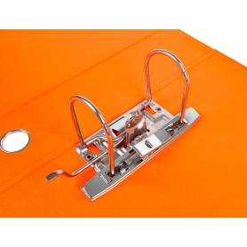 Archivador de palanca liderpap el a4 filing system forrado sin rado lomo 80mm naranja con caja y compresor metalico