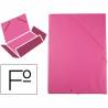 Carpeta liderpapel gomas plastico folio solapas color fucsia - CG85