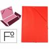 Carpeta liderpapel gomas plastico folio solapas color rojo - CG82