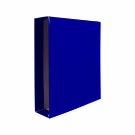 Caja archivador liderpapel de palanca carton folio documenta lomo 75mm color azul